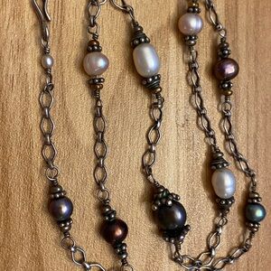 Vintage Pearl and Silver Necklace